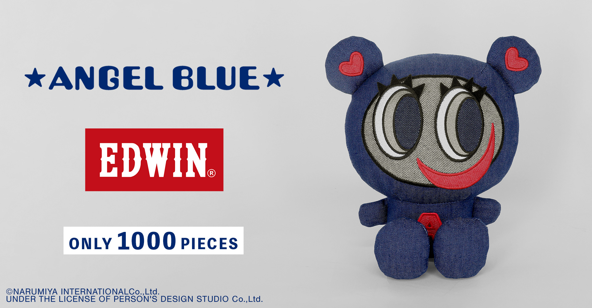 【ANGEL BLUE】EDWIN コラボ デニムぬいぐるみ